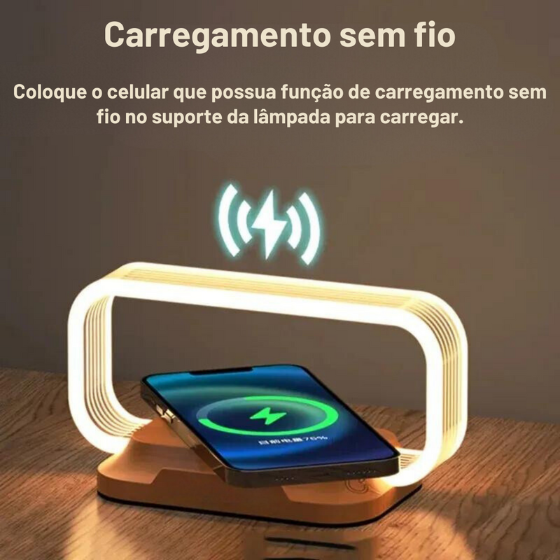 TechCharge - Luminária Inteligente com Carregador Sem Fio