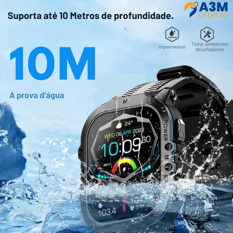 Smartwatch Tatical - Relógio Inteligente Ultra Resistente